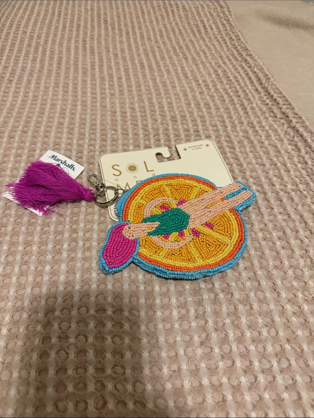 SOL and Met Beaded Orange Slice Girl Pouch